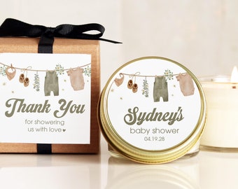 Personalized Baby Shower Favor Candles: Eco-Friendly Soy Wax