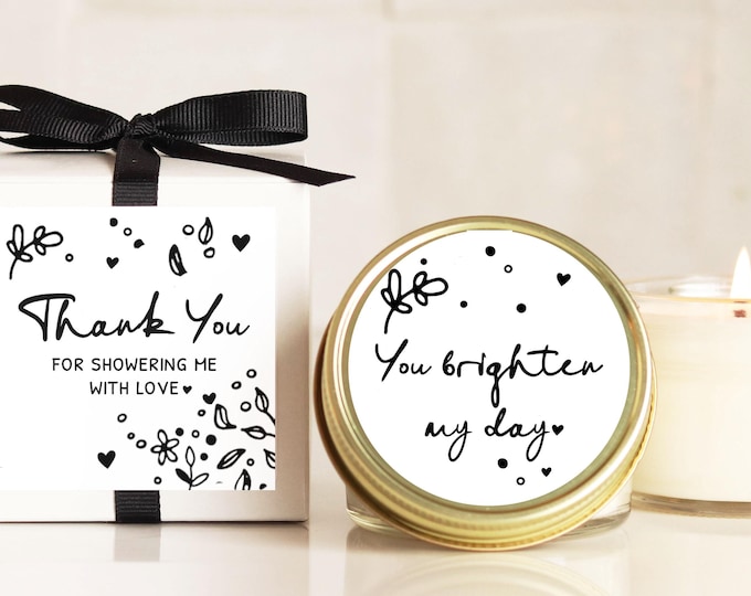 Soy Candle Favors: Bridal Shower, Baby Shower Thank You Gifts