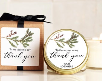 Client Gift Corporate Logo Candles Christmas Candles Custom Corporate Gift Corporate Holiday Gift Corporate Candle Gift Company Holiday Gift