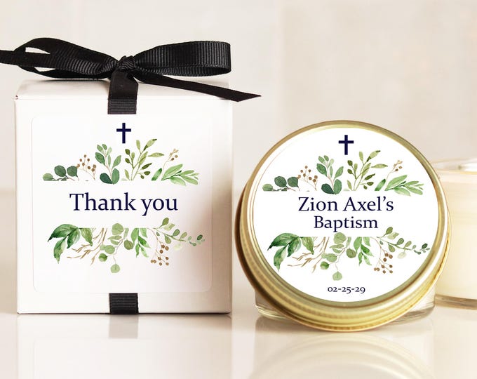 Baptism Favors Boy Baptism Party Favors Bulk Candles Communion Favors Christening Favors Baptism Candle Favors