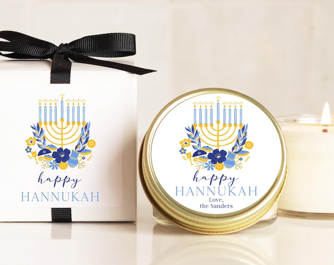 Personalized Hanukkah Candles | Happy Hanukkah Candle Gifts | Hanukkah Gifts