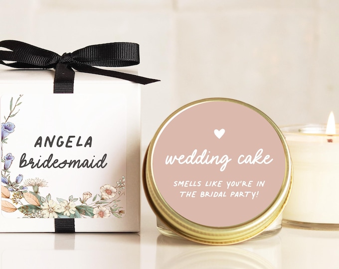 Bridesmaid Proposal Gift: Wedding Cake Scented Soy Candle