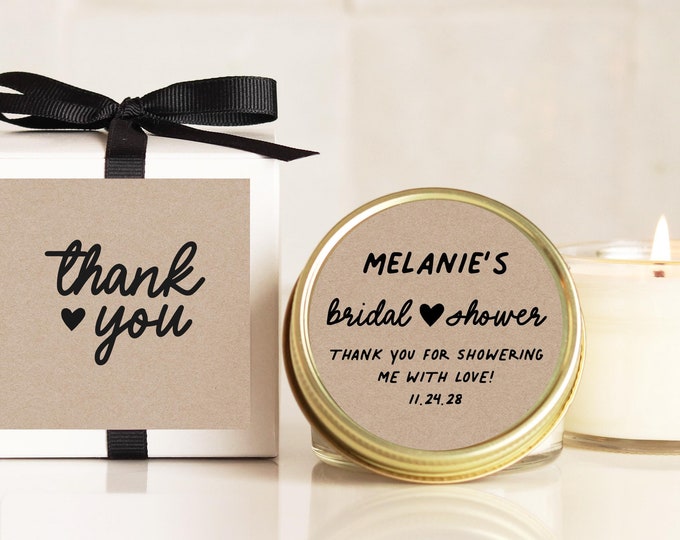Bridal Shower Favors | Bridal Shower Candles | Personalized Favor Candles | Candle Favors | Bridal Shower Idea