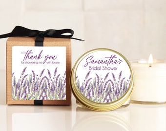 Bridal Shower Favor Candles Personalized Lavender Candles Bulk Candles: Eco-Friendly Soy Wax Non-Toxic Candles