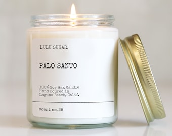 Palo Santo Scented Candle | Soy Candle |  Woody Scented Candle | Earthy Candle | Scented Candle | Scented Candle