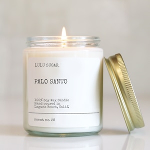 Palo Santo Scented Candle | Soy Candle |  Woody Scented Candle | Earthy Candle | Scented Candle | Scented Candle