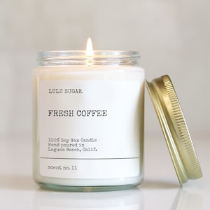 Fresh Coffee Scented Candle | Soy Candle | Coffee Candles | Coffee Fragrance | Clean Candle