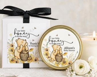 Winnie the Pooh Baby Shower Favors | Floral Boxed Baby Shower Favors for Guests