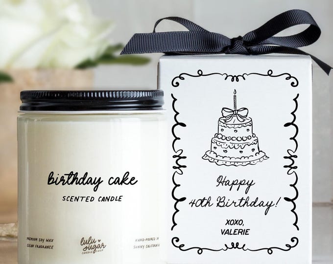 Best Friend Birthday Gifts Friendship Gifts for Sister Gifts for 40th Birthday Gifts Boxed Candles Personalized Candles for Birthday