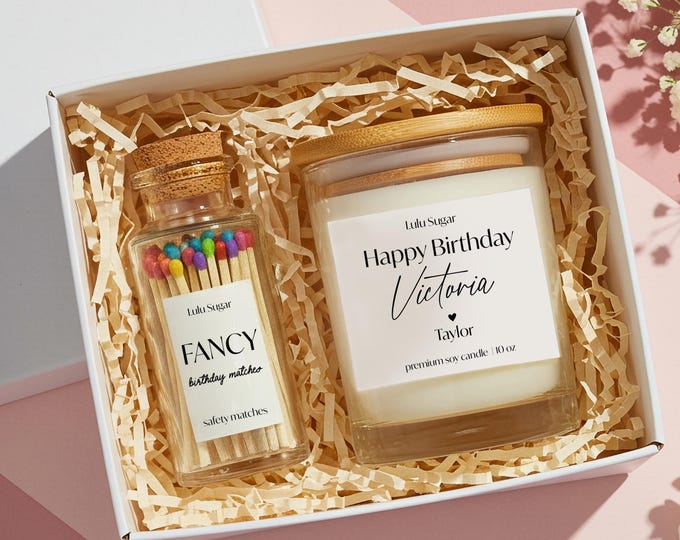 Personal Birthday Candle Gift Best Friend Birthday Gift Personalized Birthdays Gifts Friends