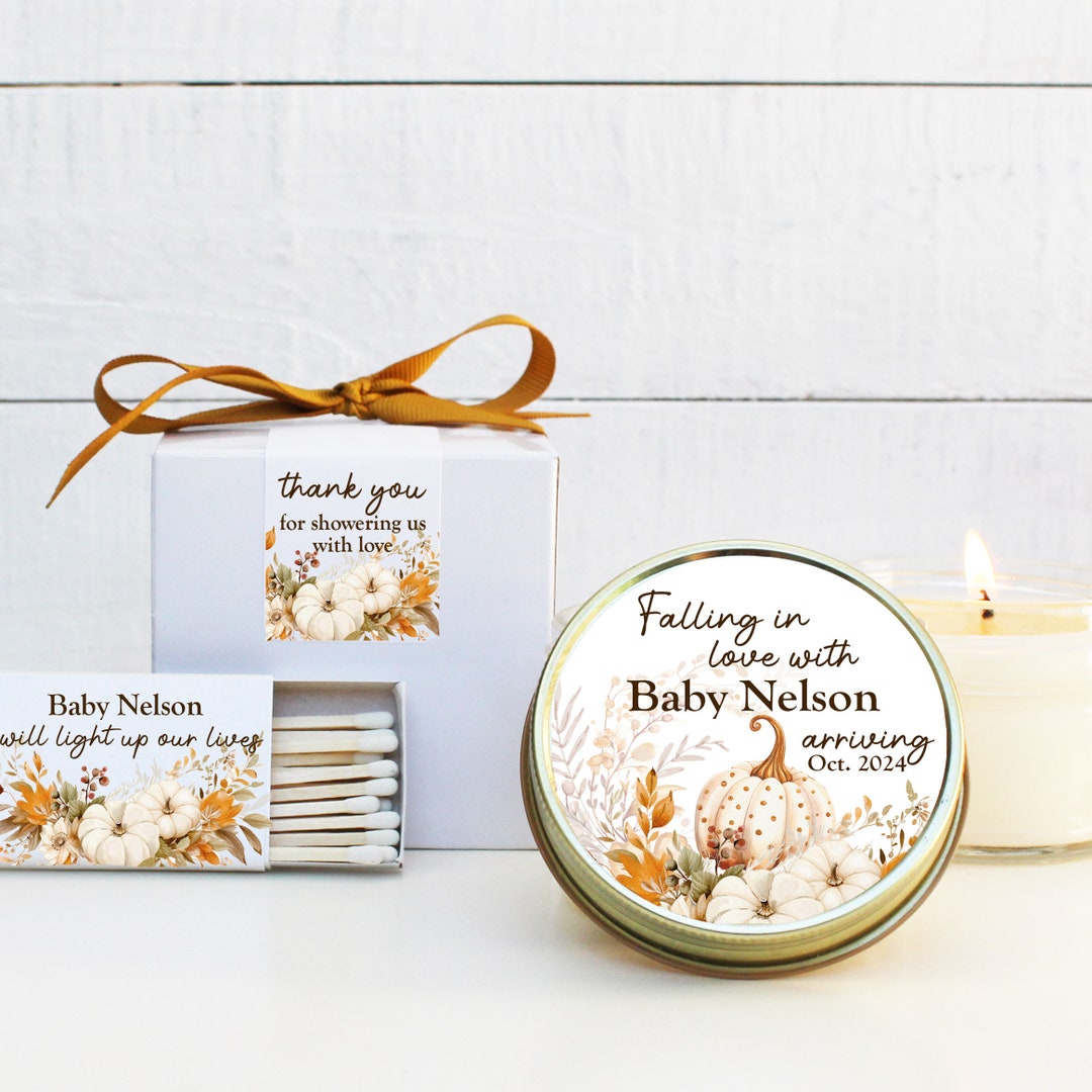 Fall Baby Shower Favor Candles Pumpkin Baby Shower Favors for Fall ...