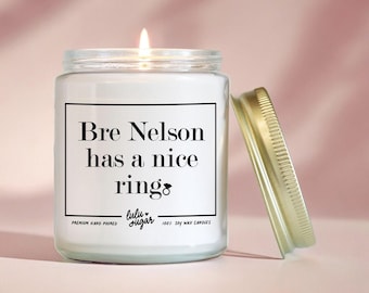 Personalized Engagement Soy Candle: Bride-to-Be Gift