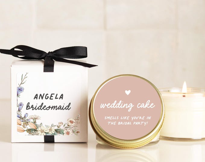 Bridesmaid Proposal Gift: Wedding Cake Scented Soy Candle