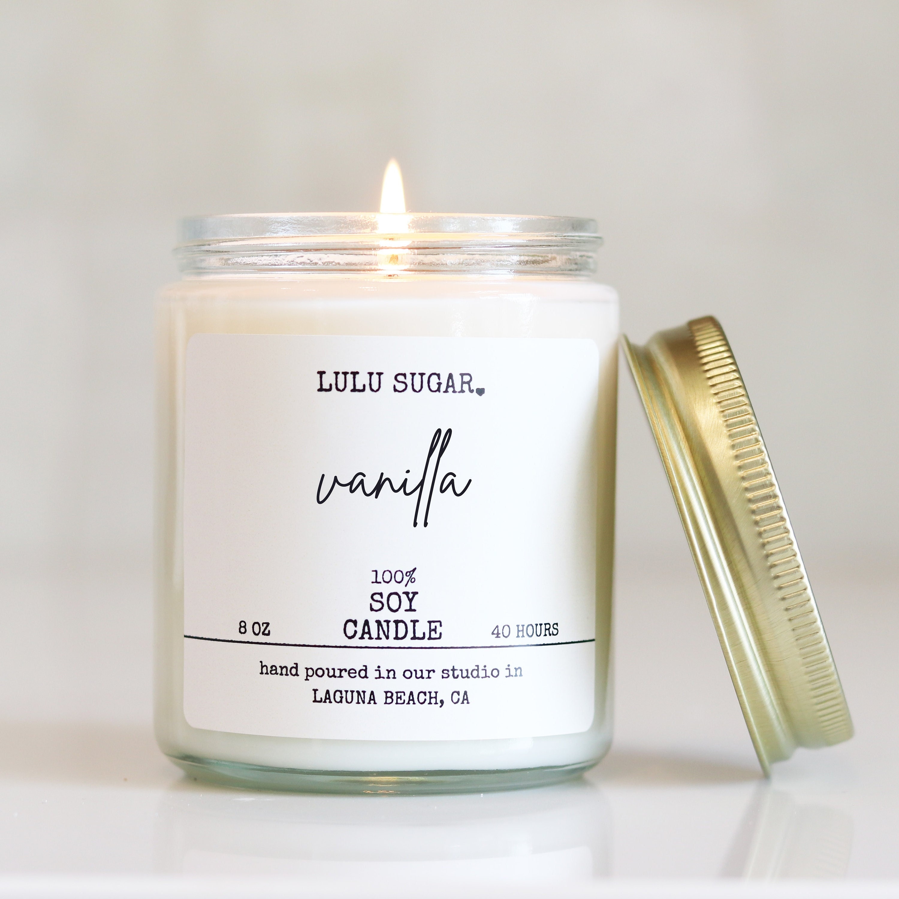 Vanilla Scented Soy Candle Soy Candle Gift Vanilla Candle Etsy