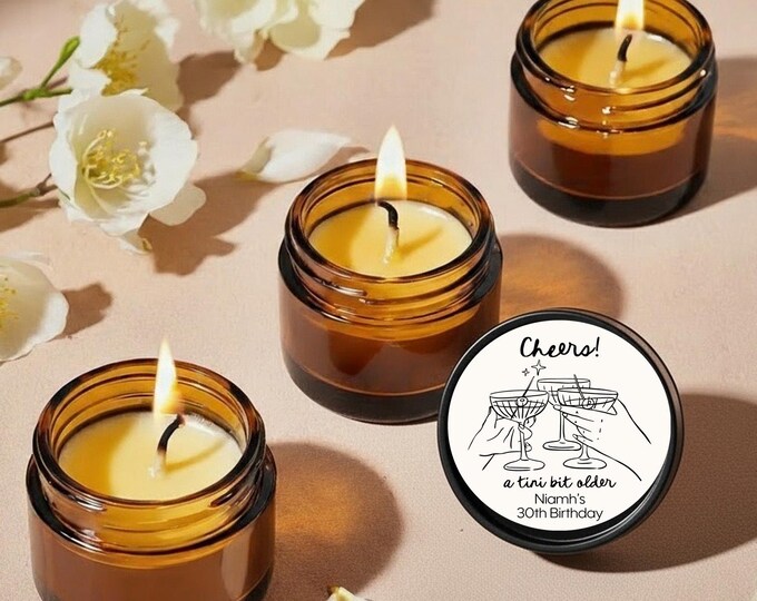 30th Birthday Favors: Milestone Birthday Party Candles