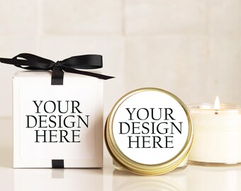 Custom Design Soy Candles: Party, Shower & Wedding Favors
