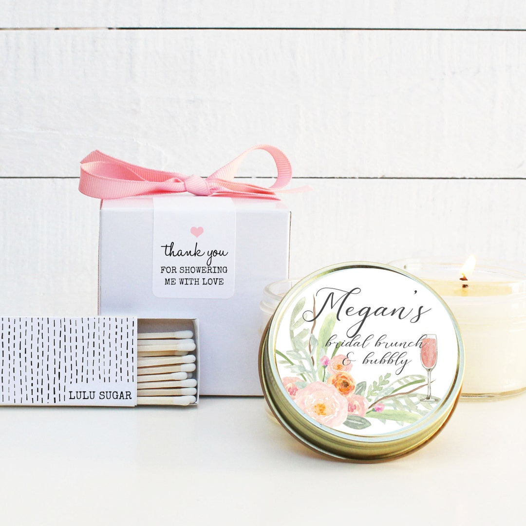 Bridal Shower Favors Bridal Brunch and Bubbly Label Design Bridal