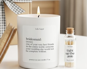 Bridesmaid Candle Bridesmaid Box Bridesmaid Card Alternative Bridesmaid Gift Box Proposal Box Maid of Honor Proposal