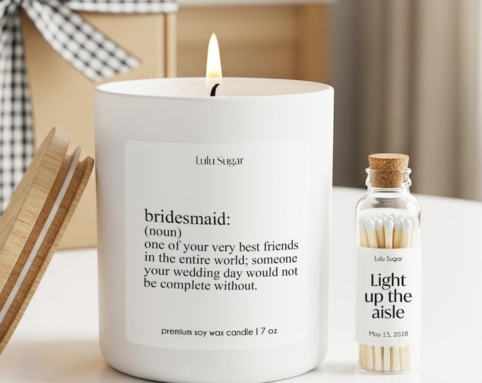 Bridesmaid Candle Bridesmaid Box Bridesmaid Card Alternative Bridesmaid Gift Box Proposal Box Maid of Honor Proposal