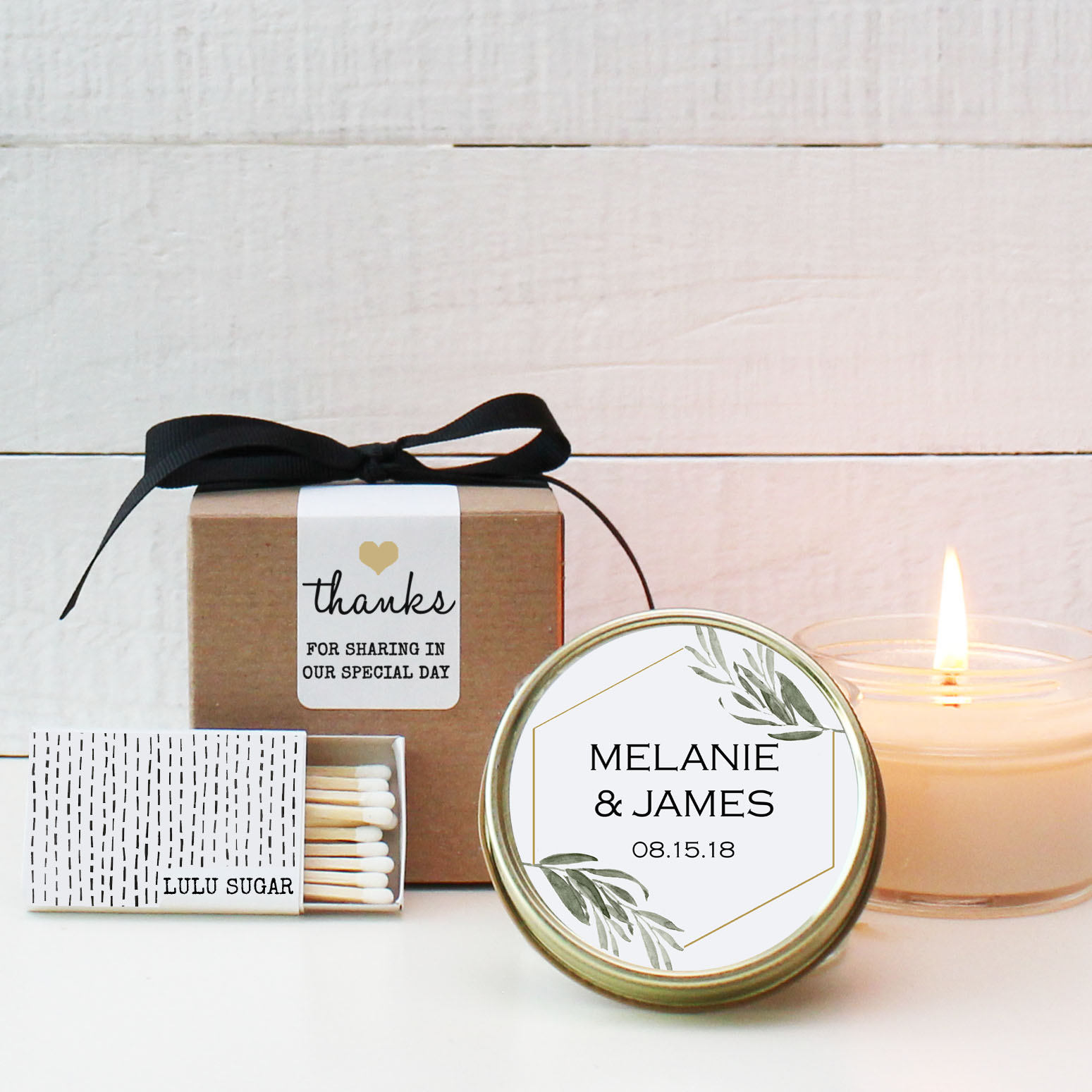 personalized candle favors