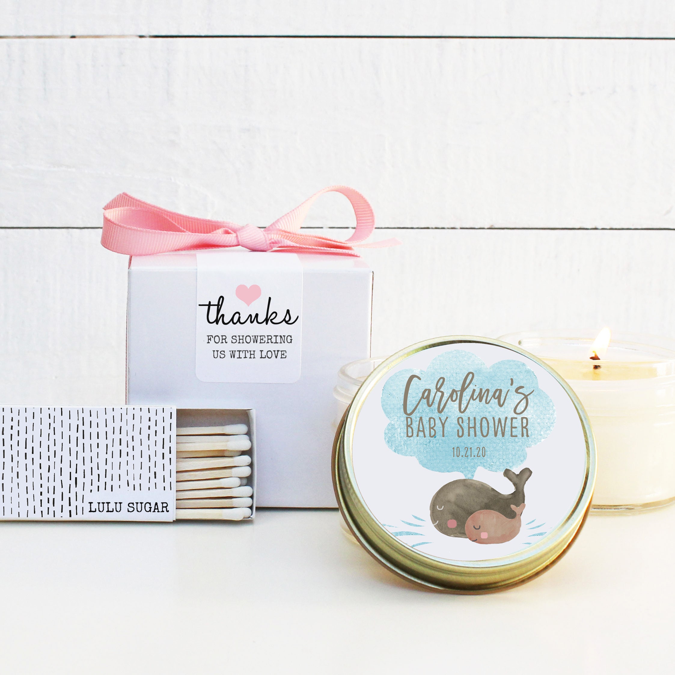 personalized baby shower candles