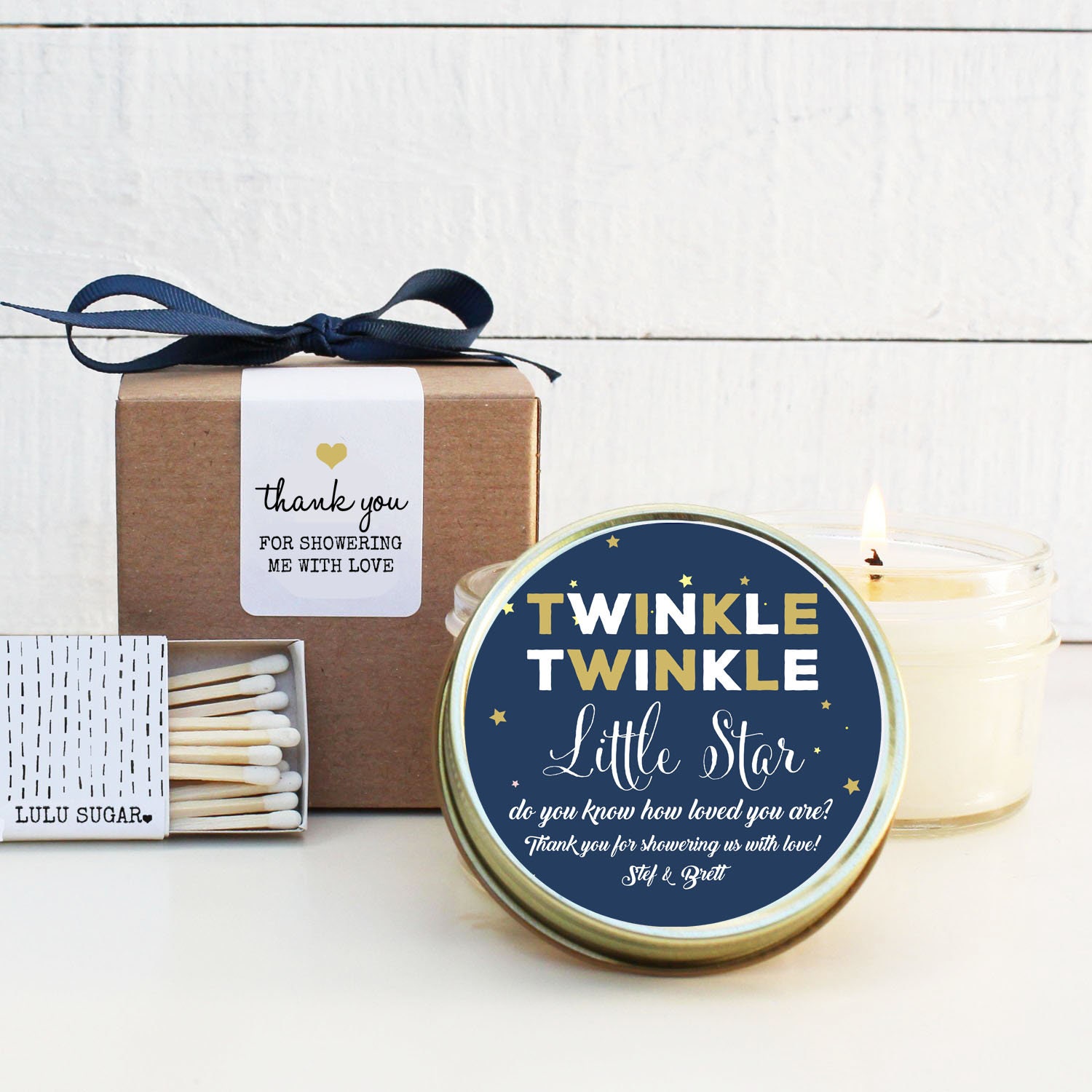 Twinkle Twinkle Little Star Baby Shower Favor Candles Girl Etsy