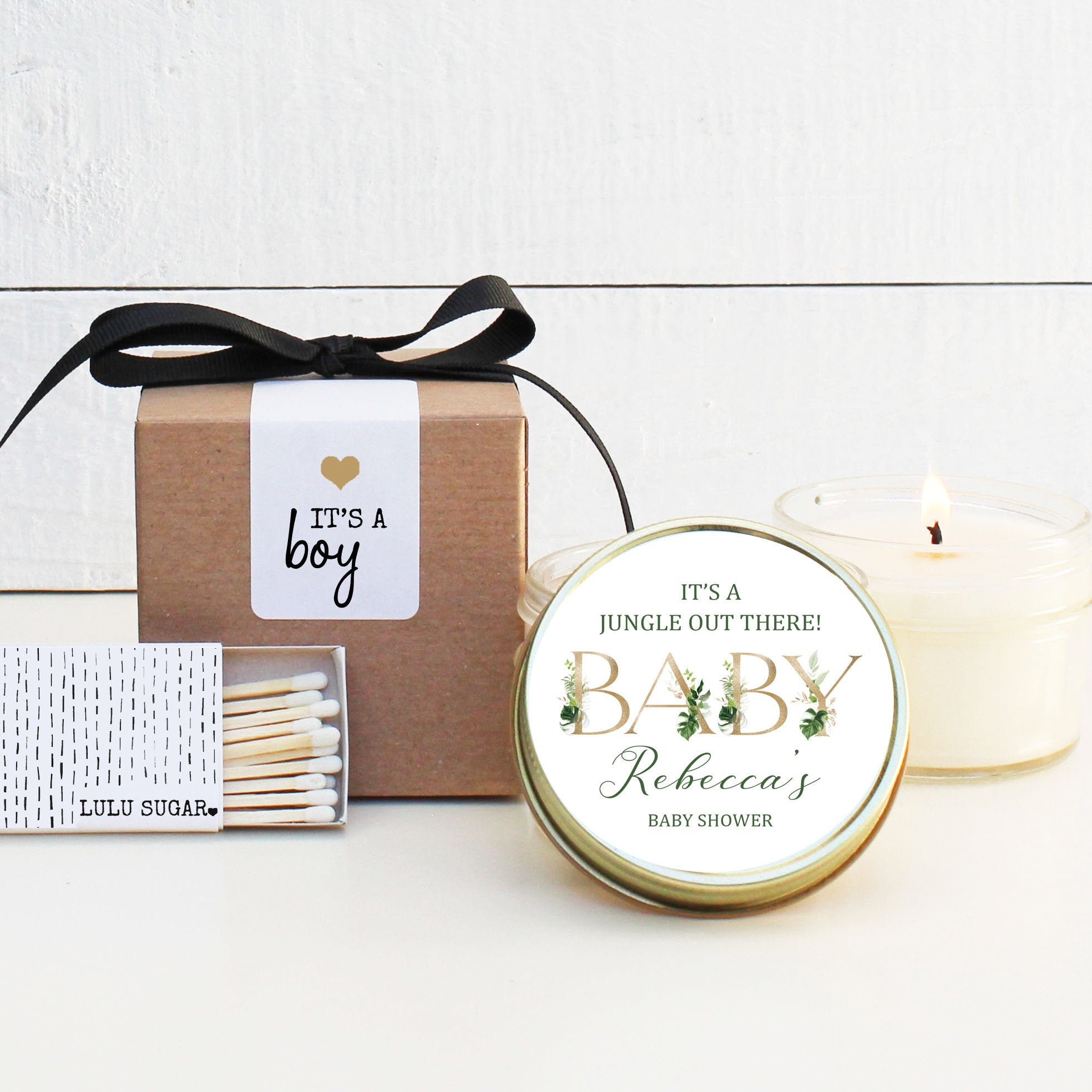 personalized baby shower candles