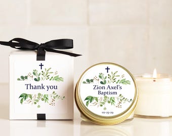 Baptism Favors Boy Baptism Party Favors Bulk Candles Communion Favors Christening Favors Baptism Candle Favors