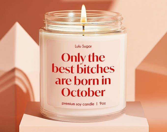 Best Friend Gift October Birthday Gift Candle and Match Gift for Best Friend Birthday Gift Set Zodiac Candle Gift for Her Birthday