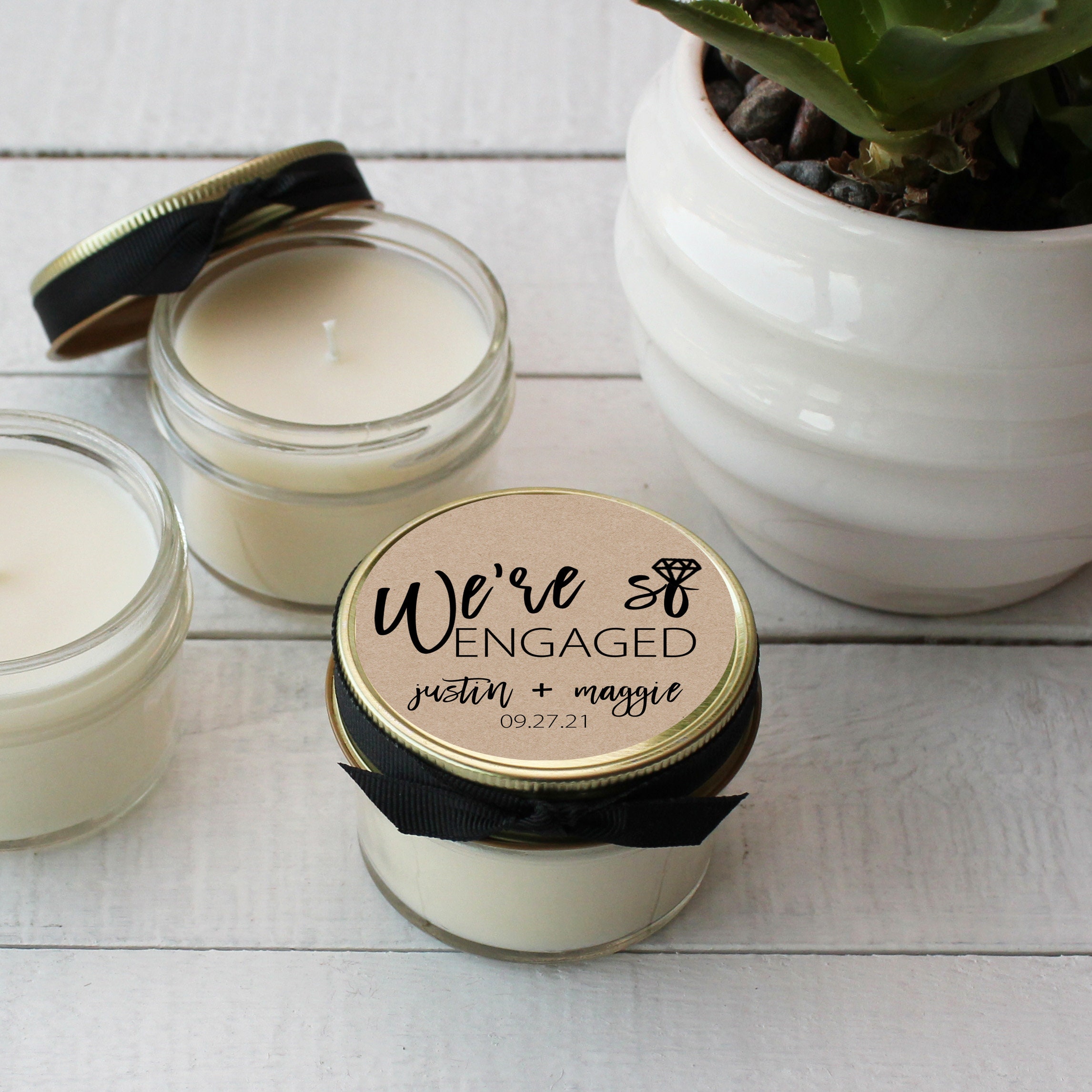 Engagement Party Favor Candles We're So Engaged Candles Engagement