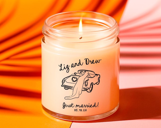 Wedding Favor Candle Wedding Favors Bulk Custom Candle Just Married Favors for Thank You Guest Favor for Wedding