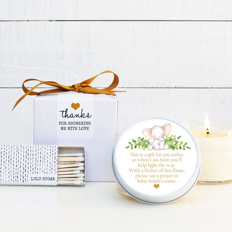 Baby Shower Favor Candles Elephant Prayer Poem Shower Favor Etsy baby-shower-favor-candles-elephant-prayer-poem-shower-favor-etsy