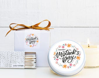 Mother's Day Soy Candle Gift Set: Personalized Party Favors