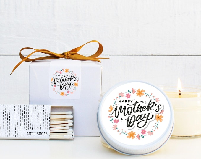 Mother's Day Soy Candle Gift Set: Personalized Party Favors