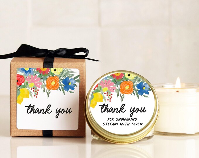Baby Shower Favor Candles - Primary Colors Baby Shower Favor - Personalized Baby Shower Favors | Baby Shower Candles | Neutral Baby Shower