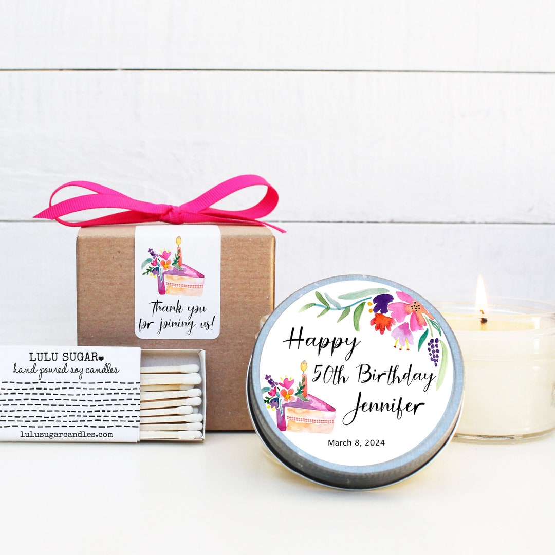 Birthday Party Favor Candles Milestone Birthday Party Favors Etsy