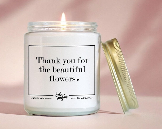 Wedding Florist Thank You Gift: Scented Soy Candle