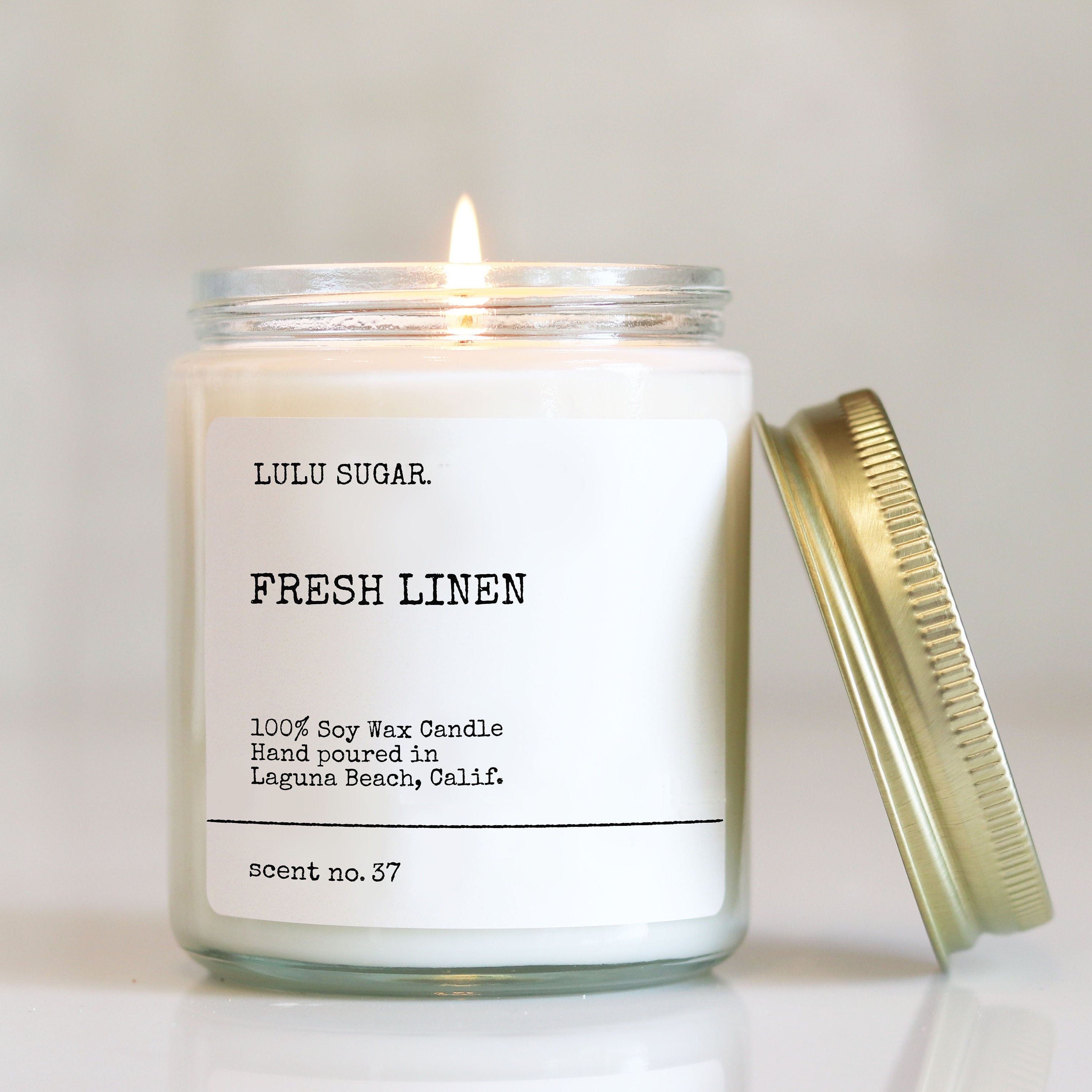 Fresh Linen Scented Candle Cotton Scented Candle Clean Linen Candle Fresh  Scented Candle Soy Candle Clean Candle 