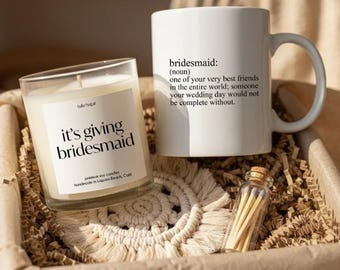Bridesmaid Candle Will you be my Bridesmaid Box Bridesmaid Card Alternative Proposal Box Maid of Honor Proposal It's Giving Candle