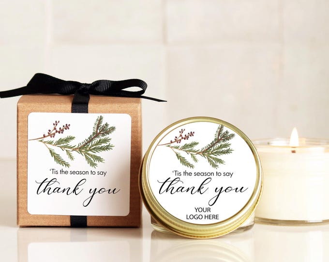 Client Gift Corporate Logo Candles Christmas Candles Custom Corporate Gift Corporate Holiday Gift Corporate Candle Gift Company Holiday Gift