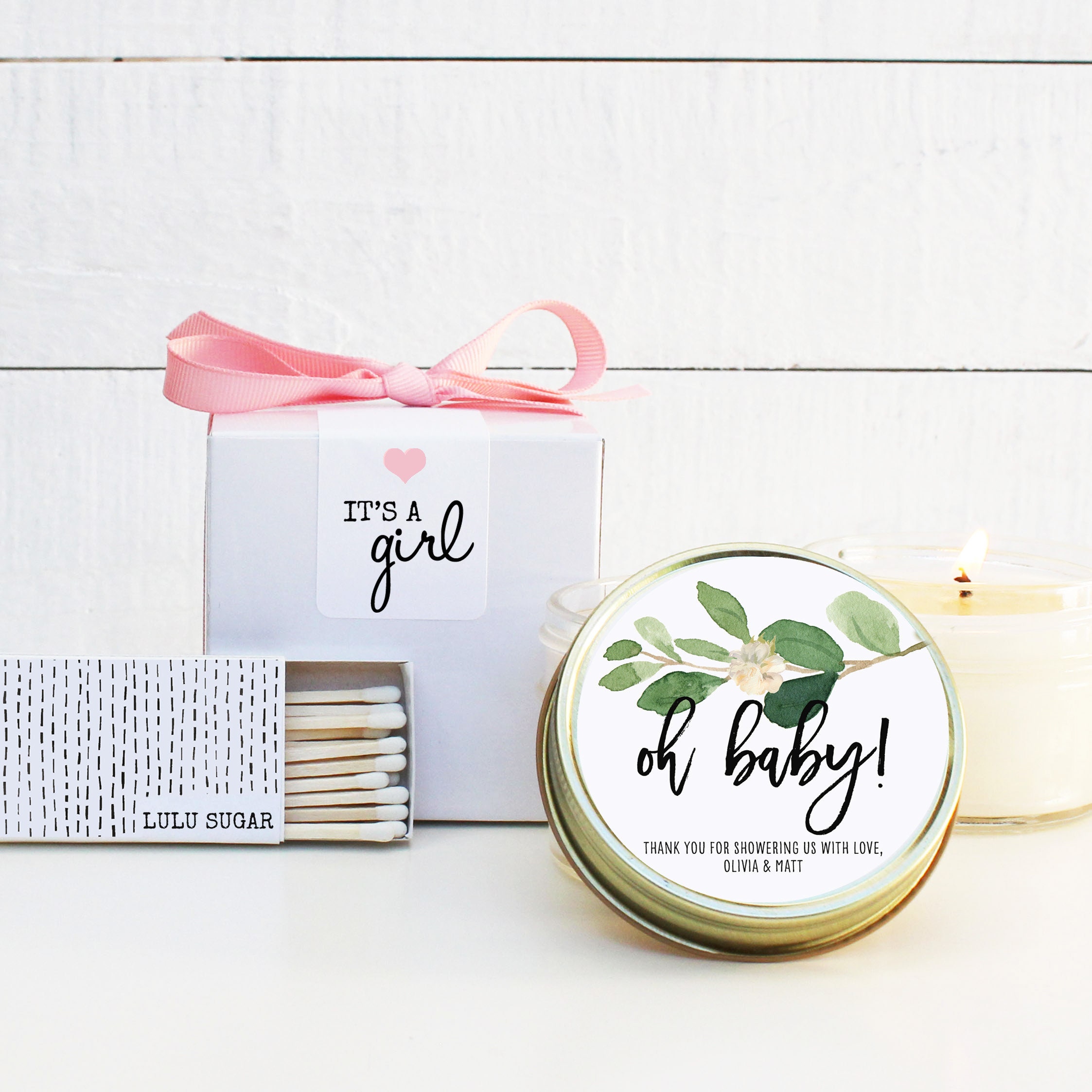 personalized baby shower candles