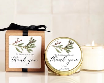Client Gifts Corporate Gifts Company Logo Gifts Holiday Candle Employee Christmas Gifts