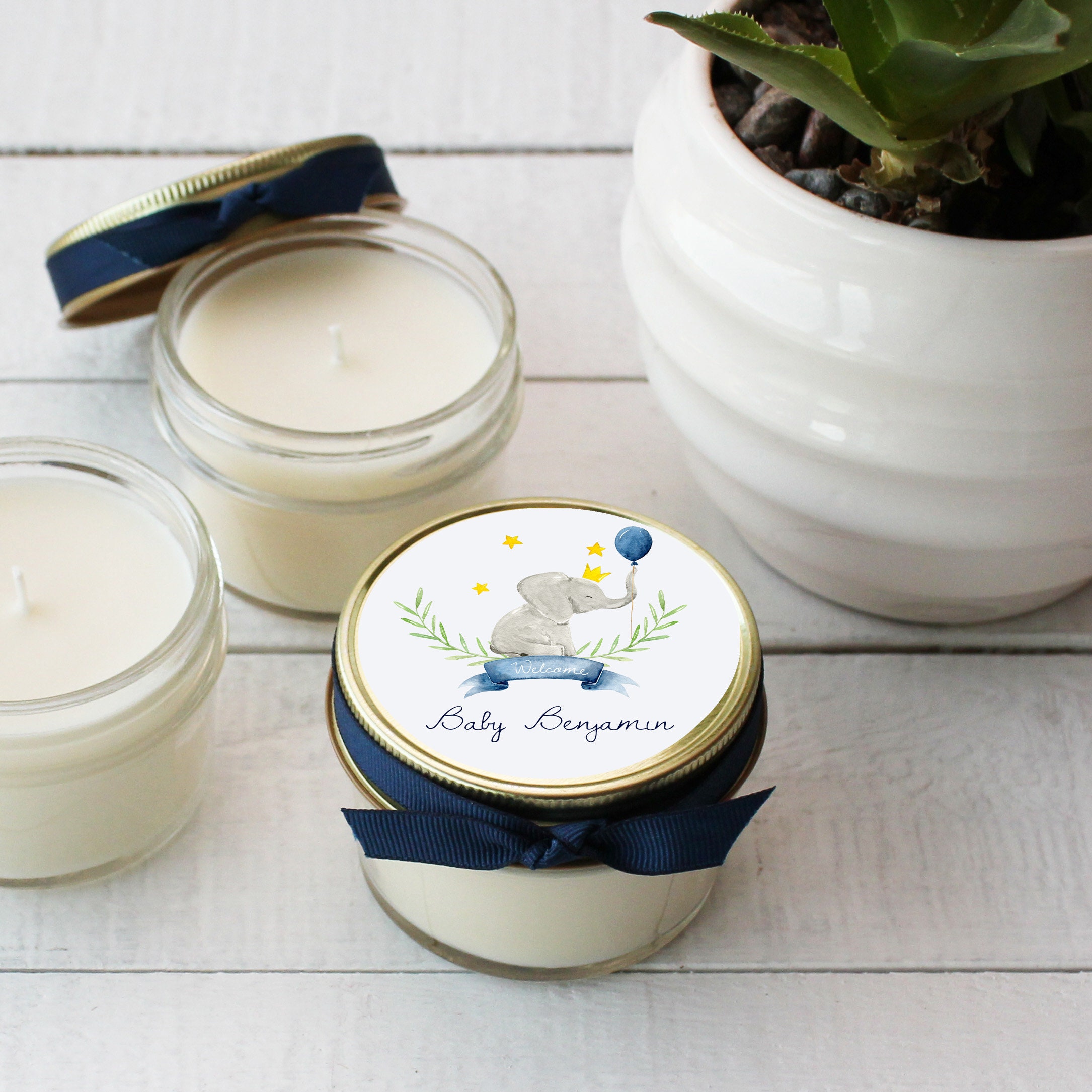 elephant candles favors
