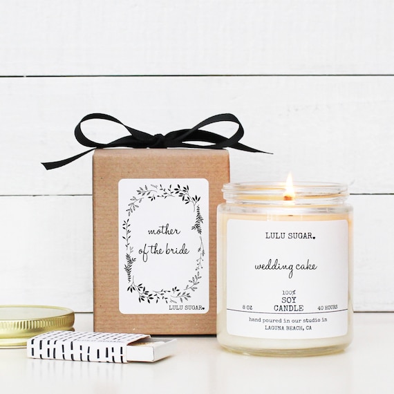 NEW Mother of the Bride Soy Candle ~ Bridal Gift~ Mother of the Bride~Mother Gifts~ Personalized Gift~Winter Weddings~Gifts for mom