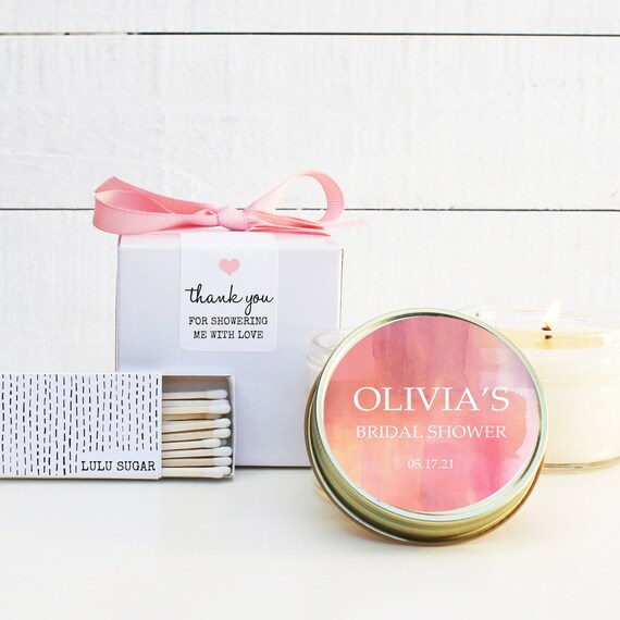 Bridal Shower Favors Bridal Shower Candles Pink Haze Favor Etsy