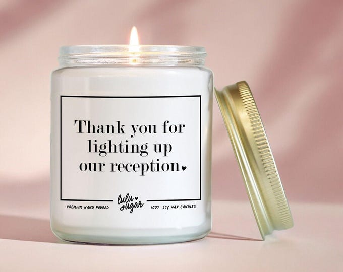 Wedding DJ Thank You Candle: Reception Lighting Gift