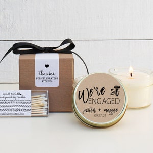 Engagement Party Favor Candles We're So Engaged Candles Engagement Candle Favors Engagement Party Decor Engagement Favors image 1