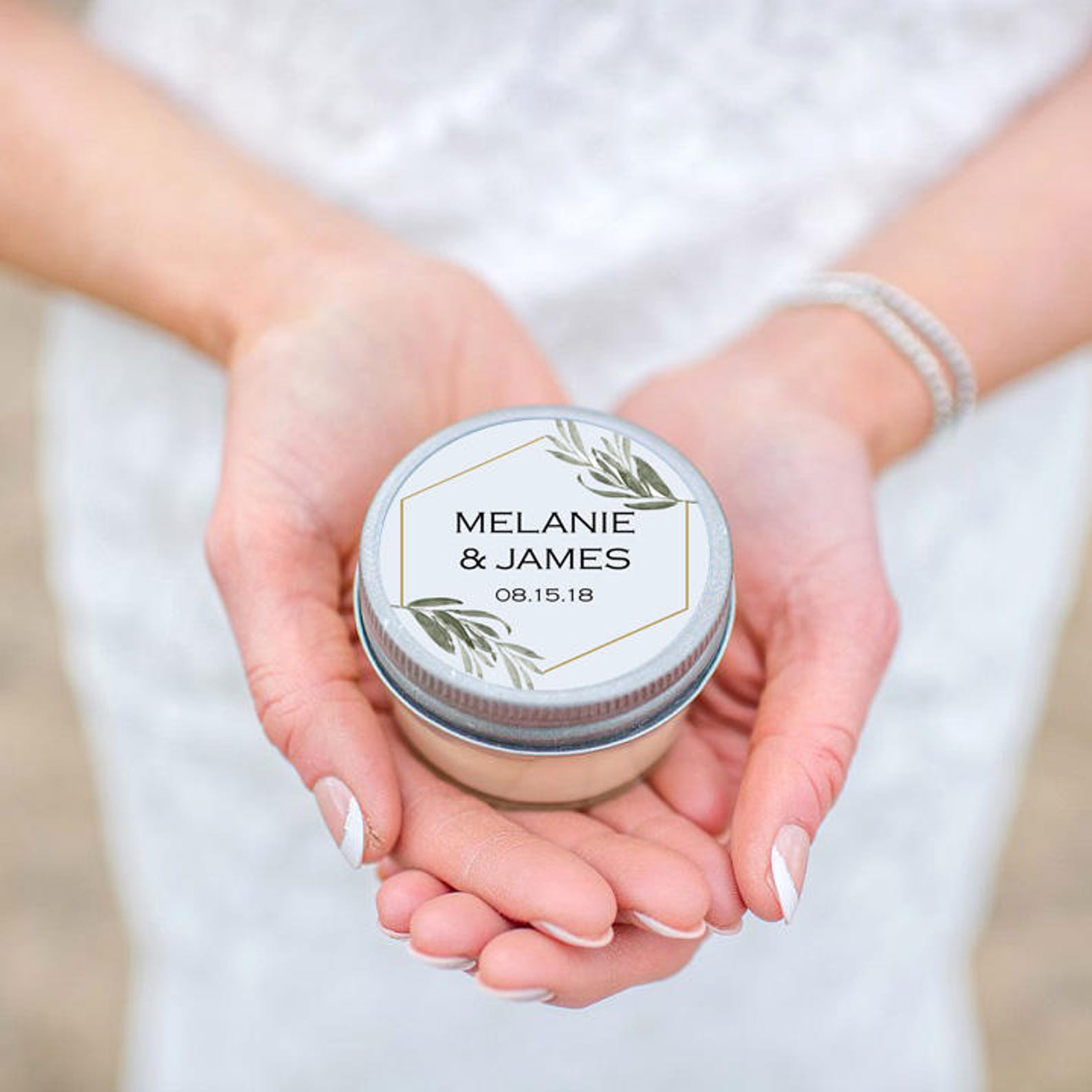 Wedding Favor Candles Minimalist Label Design Personalized Etsy