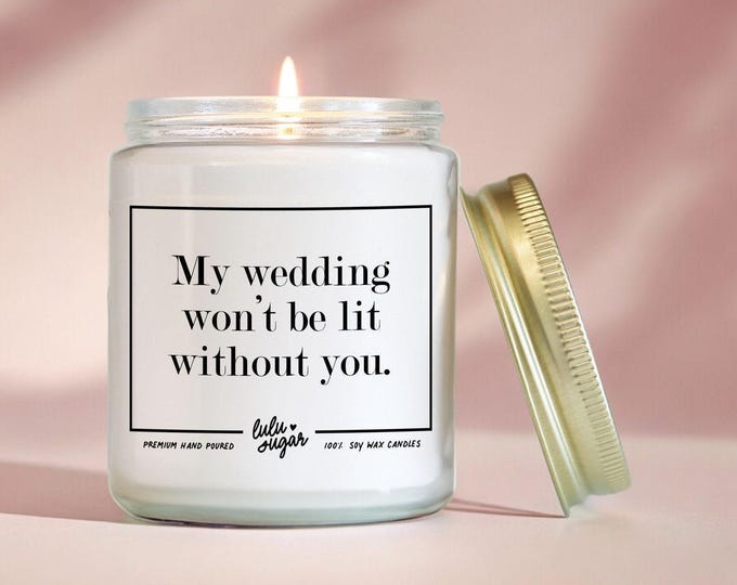 Bridesmaid Proposal Soy Candle: Wedding Party Gift