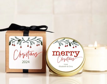 Christmas Candle Gifts Personalized Holiday Party Favors
